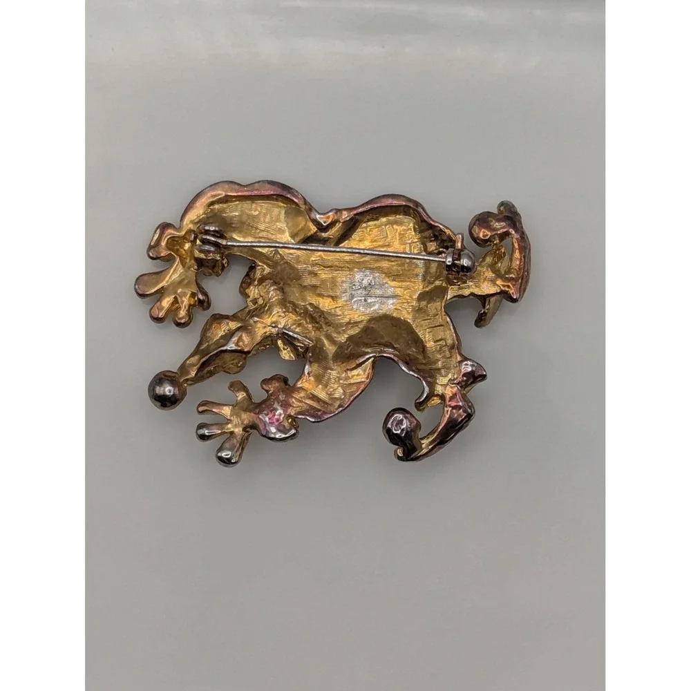 Unbranded Clown Brooch Womens OS‎ Multi Enamel Rhinestone Jester Circus Pin